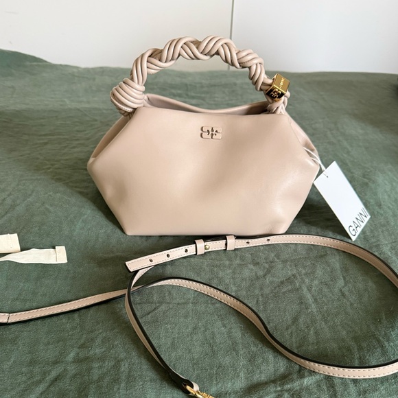 NWT Ganni Small Bou Bag - Oyster Gray - Picture 16 of 16